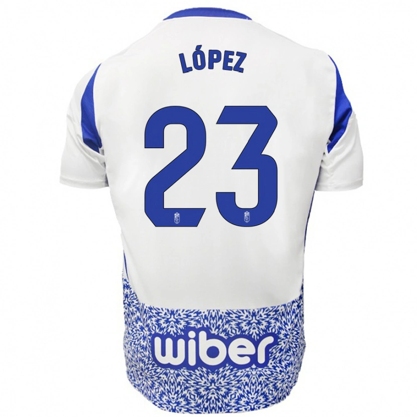 Danxen Dámské Diego López #23 Bílá Modrá Daleko Hráčské Dresy 2024/25 Dres