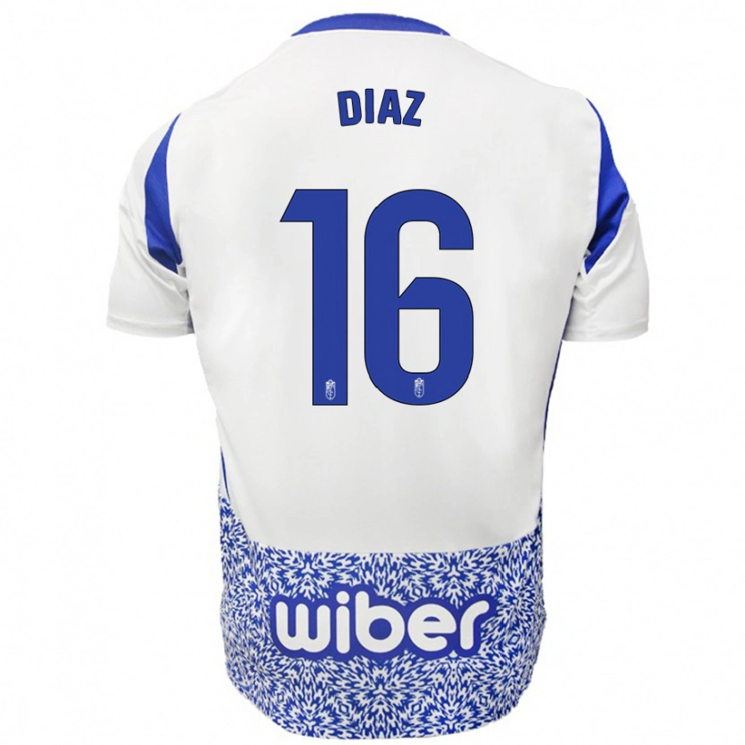 Danxen Dámské Víctor Díaz #16 Bílá Modrá Daleko Hráčské Dresy 2024/25 Dres