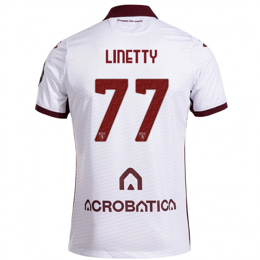 Danxen Dámské Karol Linetty #77 Bílá Kaštanová Daleko Hráčské Dresy 2024/25 Dres