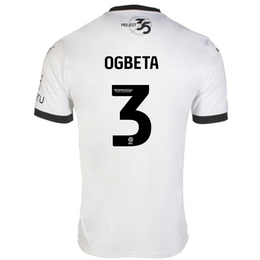 Danxen Dámské Nathanael Ogbeta #3 Bílá Černá Daleko Hráčské Dresy 2024/25 Dres