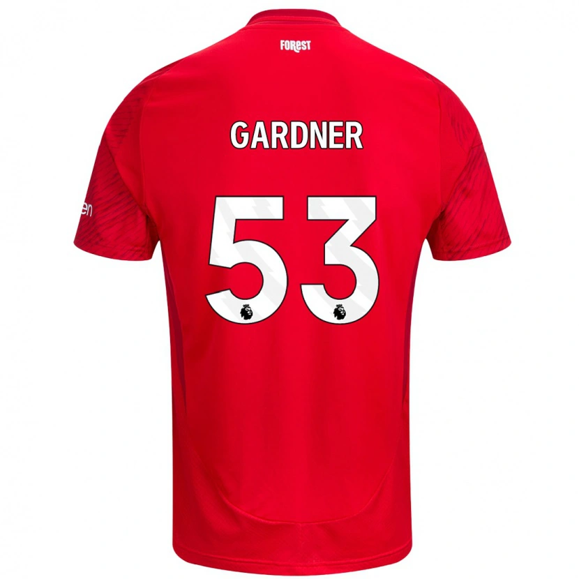 Danxen Dětské Joe Gardner #53 Červená Bílá Domů Hráčské Dresy 2024/25 Dres