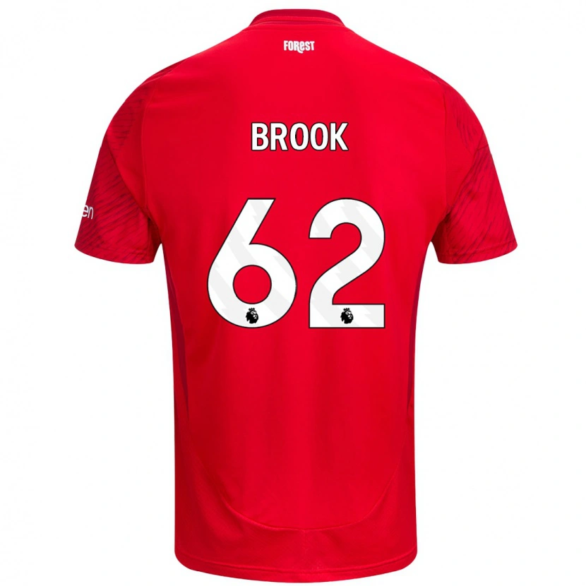 Danxen Dětské Will Brook #62 Červená Bílá Domů Hráčské Dresy 2024/25 Dres
