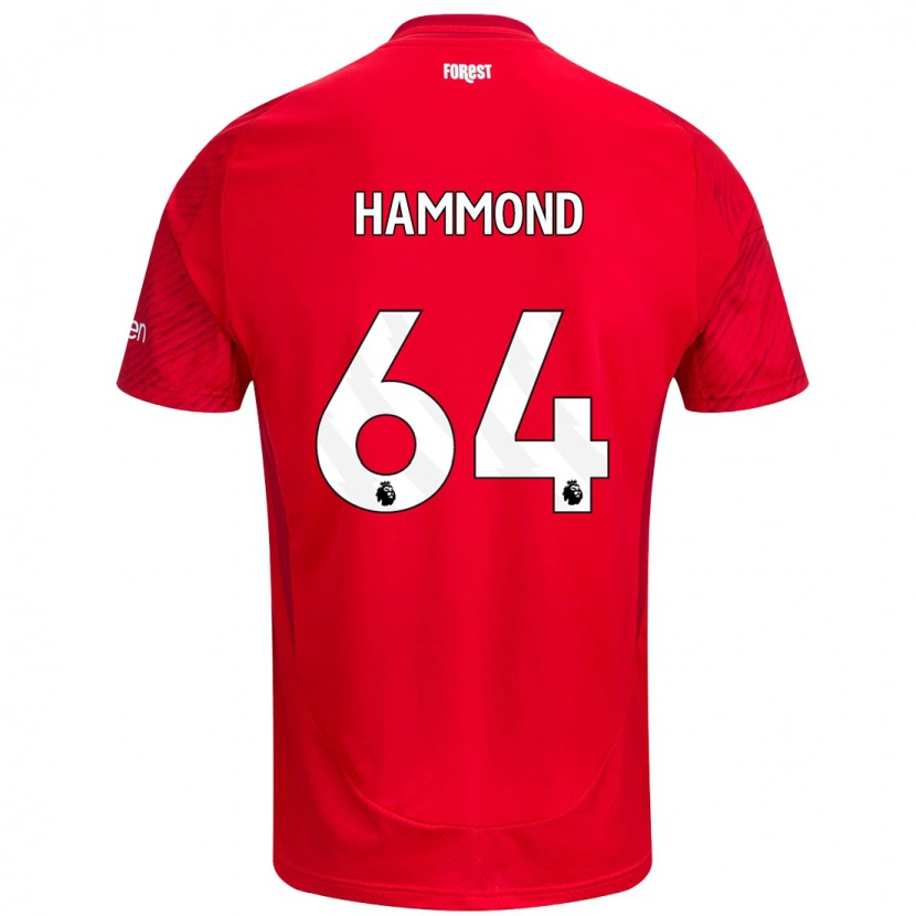 Danxen Dětské Ben Hammond #64 Červená Bílá Domů Hráčské Dresy 2024/25 Dres