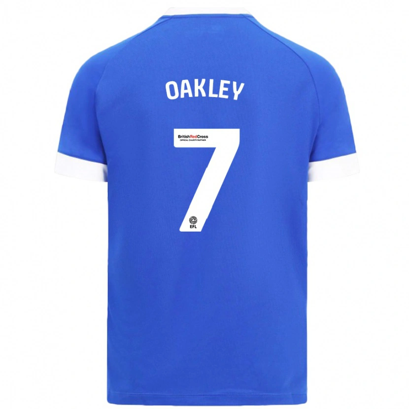 Danxen Dětské Rhianne Oakley #7 Nebesky Modrá Domů Hráčské Dresy 2024/25 Dres