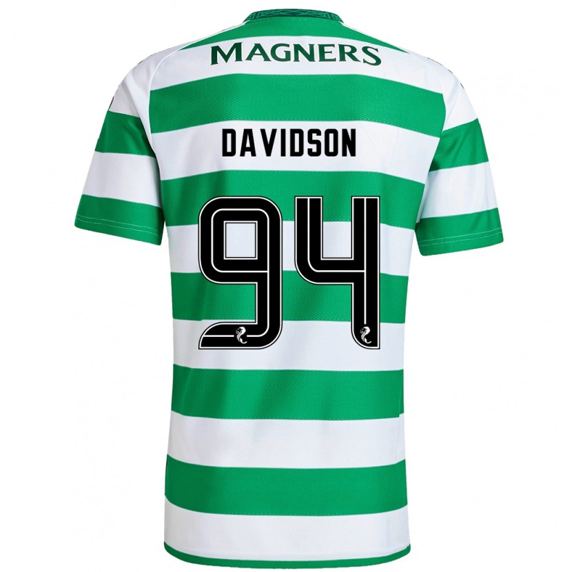 Danxen Dětské Bruno Davidson #94 Zelená Bílá Domů Hráčské Dresy 2024/25 Dres