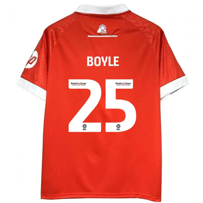 Danxen Dětské Will Boyle #25 Červená Bílá Domů Hráčské Dresy 2024/25 Dres