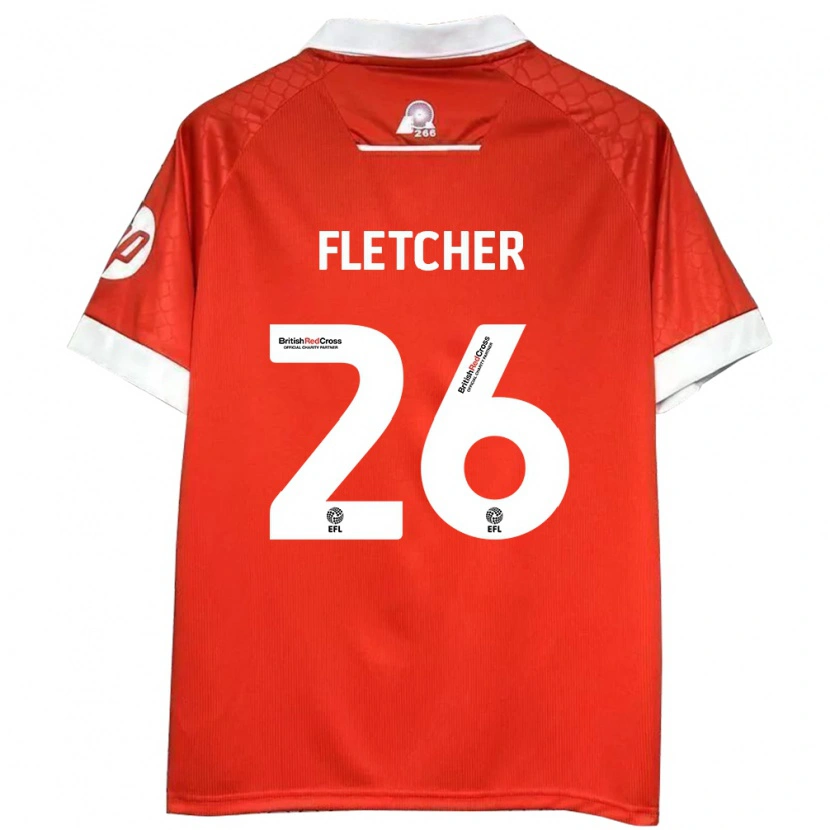 Danxen Dětské Steven Fletcher #26 Červená Bílá Domů Hráčské Dresy 2024/25 Dres