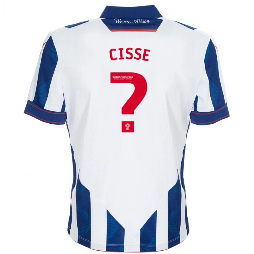 Danxen Dětské Ben Cisse #0 Bílá Tmavě Modrá Domů Hráčské Dresy 2024/25 Dres