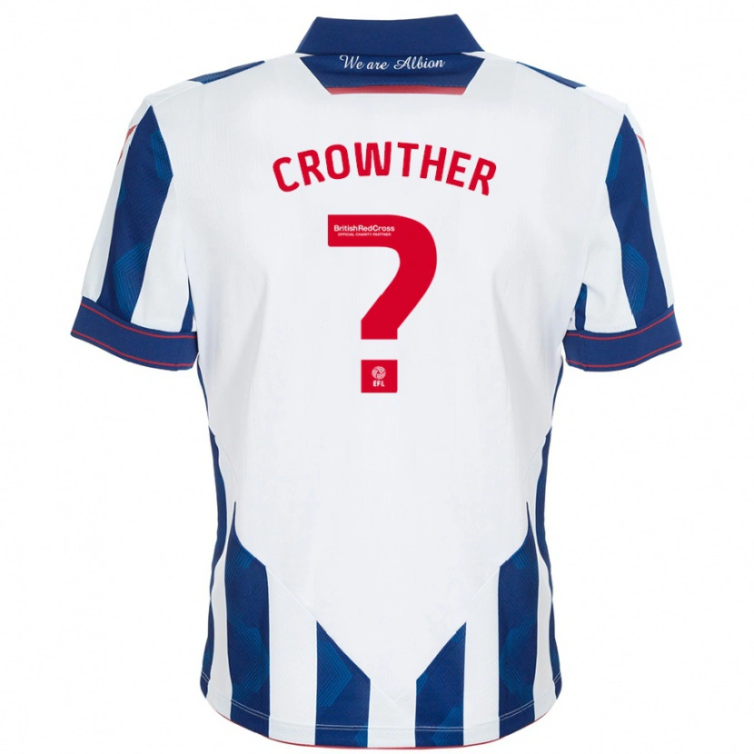 Danxen Dětské Matthew Crowther #0 Bílá Tmavě Modrá Domů Hráčské Dresy 2024/25 Dres