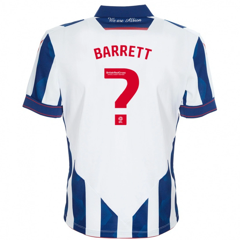 Danxen Dětské Josh Barrett #0 Bílá Tmavě Modrá Domů Hráčské Dresy 2024/25 Dres
