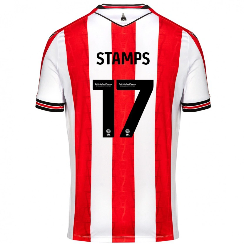 Danxen Dětské Shannon Stamps #17 Červená Bílá Domů Hráčské Dresy 2024/25 Dres