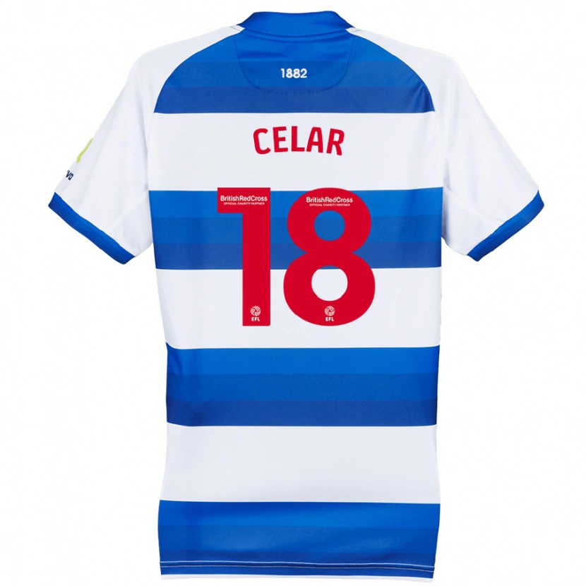 Danxen Dětské Zan Celar #18 Bílá Modrá Domů Hráčské Dresy 2024/25 Dres