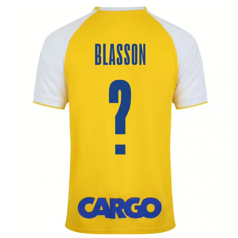 Danxen Dětské Ariel Blasson #0 Žlutá Bílá Domů Hráčské Dresy 2024/25 Dres