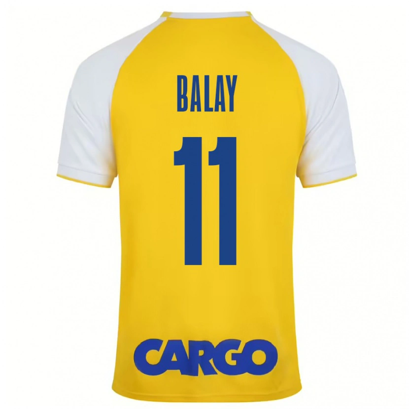 Danxen Dětské Yehuda Balay #11 Žlutá Bílá Domů Hráčské Dresy 2024/25 Dres