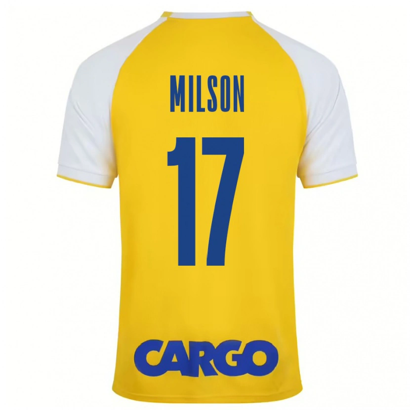 Danxen Dětské Milson #17 Žlutá Bílá Domů Hráčské Dresy 2024/25 Dres
