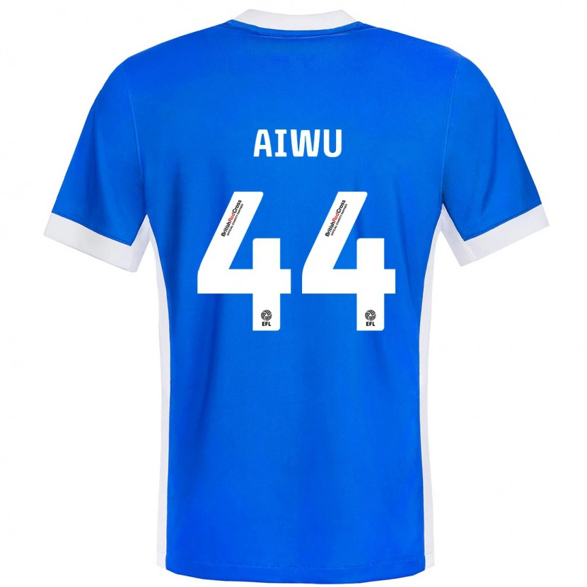 Danxen Dětské Emanuel Aiwu #44 Modrá Bílá Domů Hráčské Dresy 2024/25 Dres