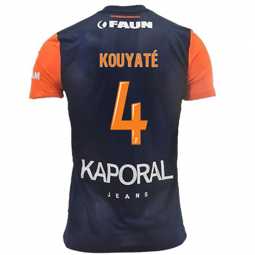 Danxen Dětské Kiki Kouyaté #4 Námořnická Modrá Oranžová Domů Hráčské Dresy 2024/25 Dres