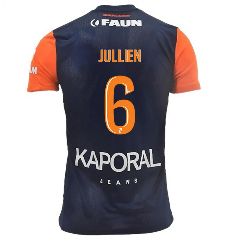 Danxen Dětské Christopher Jullien #6 Námořnická Modrá Oranžová Domů Hráčské Dresy 2024/25 Dres