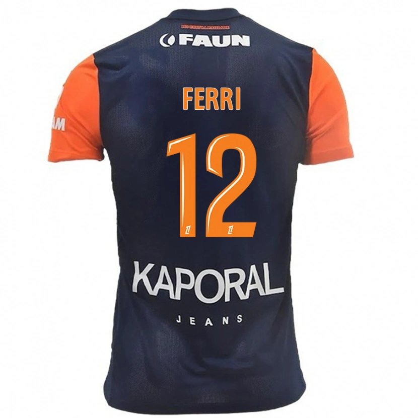Danxen Dětské Jordan Ferri #12 Námořnická Modrá Oranžová Domů Hráčské Dresy 2024/25 Dres