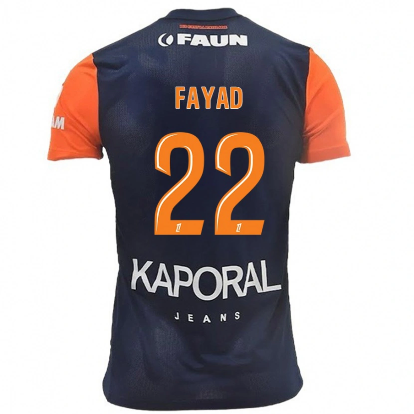 Danxen Dětské Khalil Fayad #22 Námořnická Modrá Oranžová Domů Hráčské Dresy 2024/25 Dres