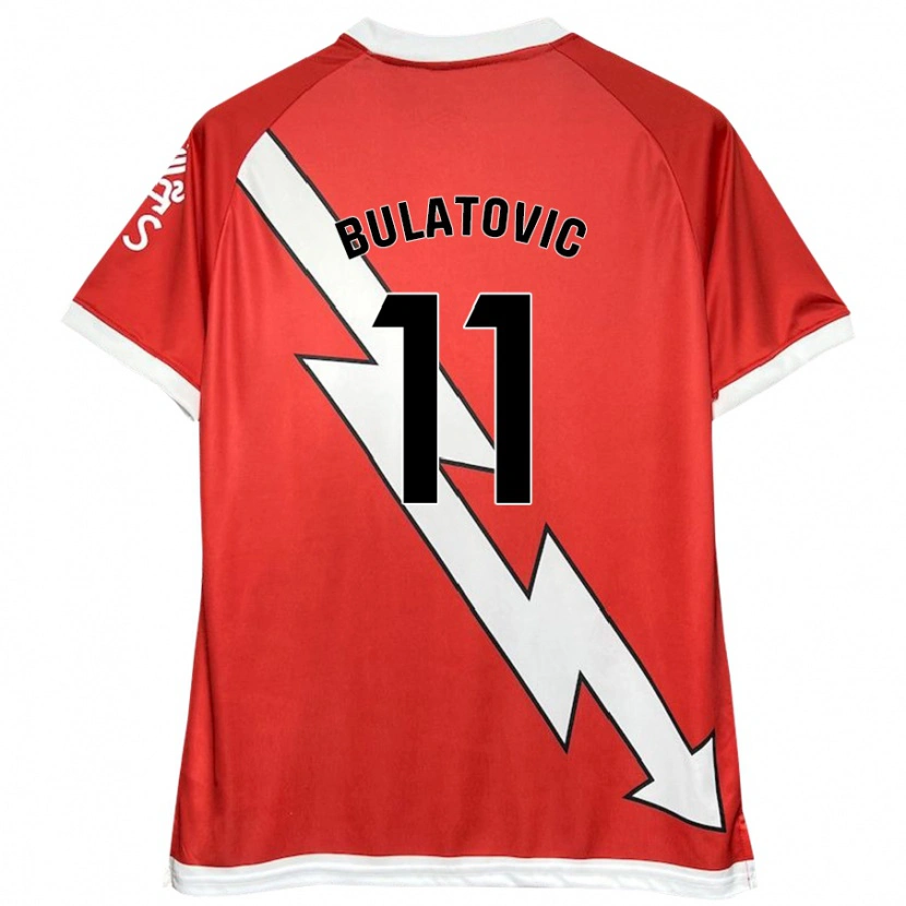 Danxen Dětské Slađana Bulatović #11 Bílá Červená Domů Hráčské Dresy 2024/25 Dres