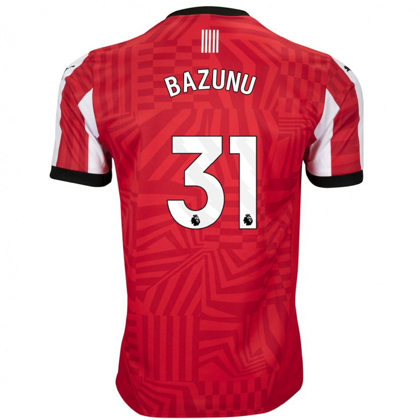 Danxen Dětské Gavin Bazunu #31 Červená Bílá Domů Hráčské Dresy 2024/25 Dres