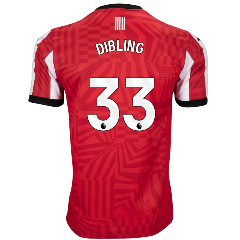 Danxen Dětské Tyler Dibling #33 Červená Bílá Domů Hráčské Dresy 2024/25 Dres