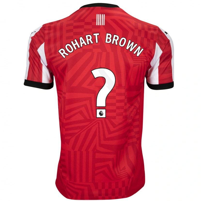 Danxen Dětské Thierry Rohart-Brown #0 Červená Bílá Domů Hráčské Dresy 2024/25 Dres