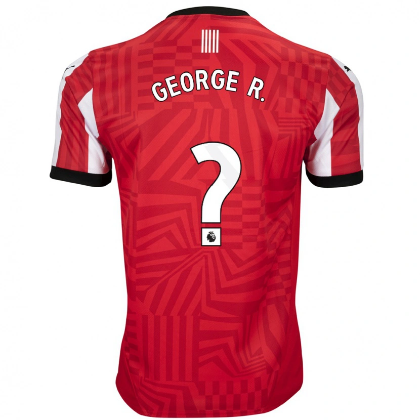 Danxen Dětské George Robinson #0 Červená Bílá Domů Hráčské Dresy 2024/25 Dres