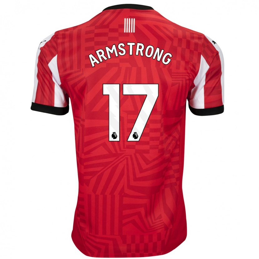 Danxen Dětské Stuart Armstrong #17 Červená Bílá Domů Hráčské Dresy 2024/25 Dres