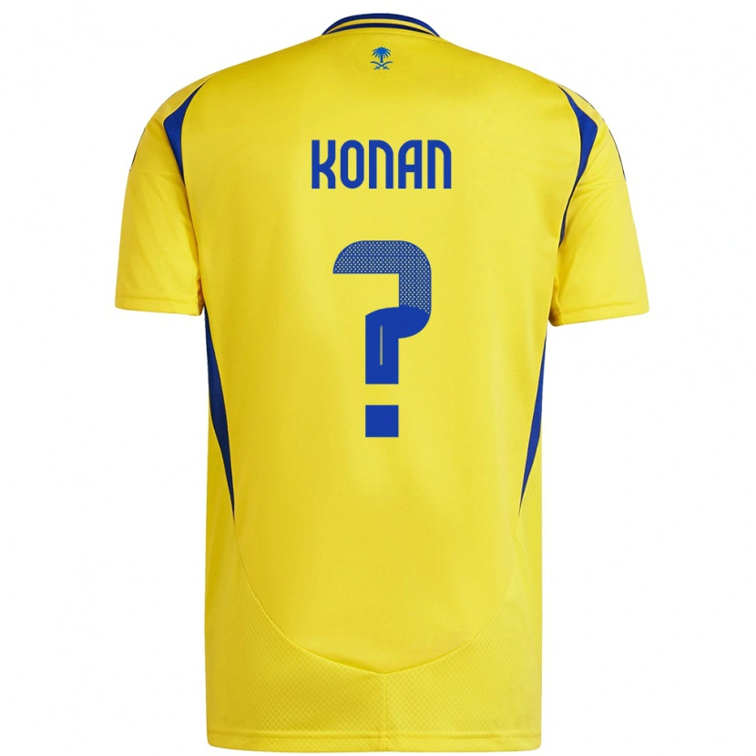 Danxen Dětské Ghislain Konan #0 Žlutá Modrá Domů Hráčské Dresy 2024/25 Dres