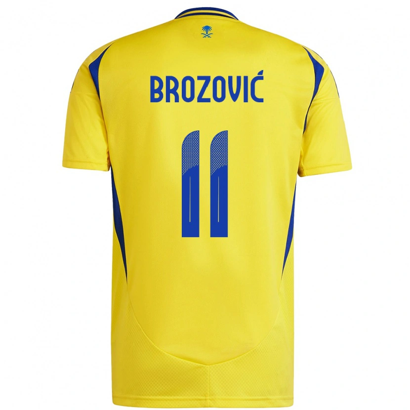 Danxen Dětské Marcelo Brozovic #11 Žlutá Modrá Domů Hráčské Dresy 2024/25 Dres