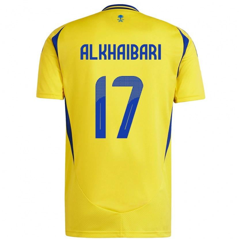 Danxen Dětské Abdullah Al-Khaibari #17 Žlutá Modrá Domů Hráčské Dresy 2024/25 Dres
