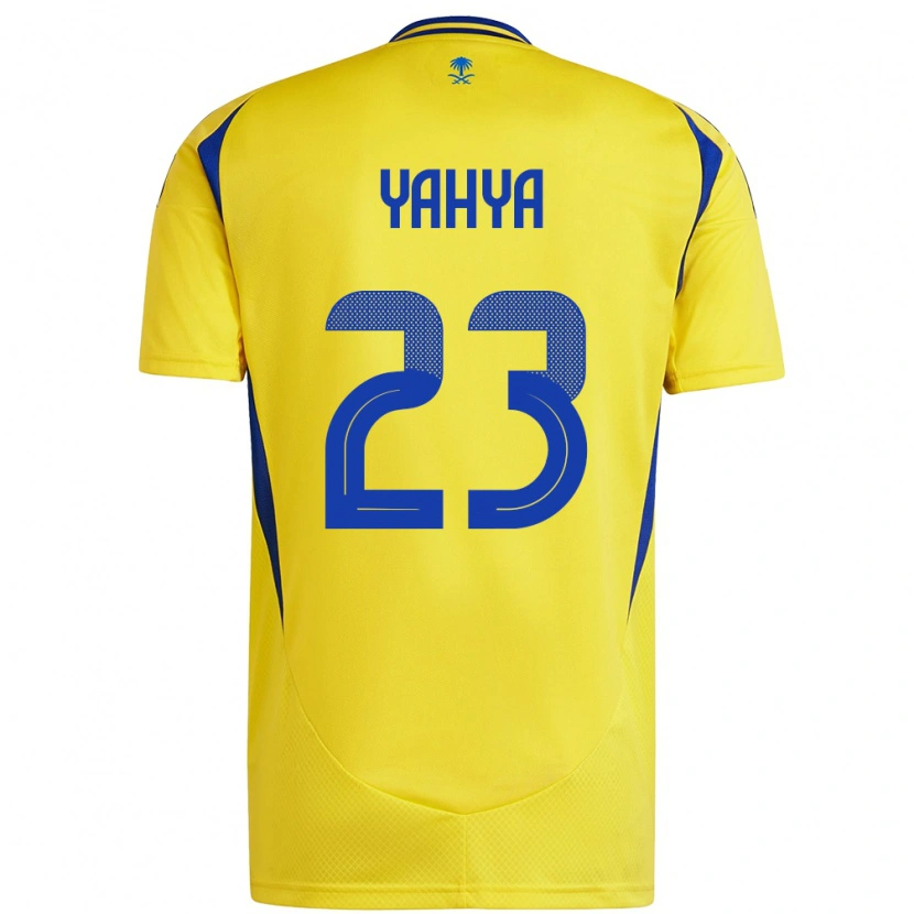 Danxen Dětské Ayman Yahya #23 Žlutá Modrá Domů Hráčské Dresy 2024/25 Dres