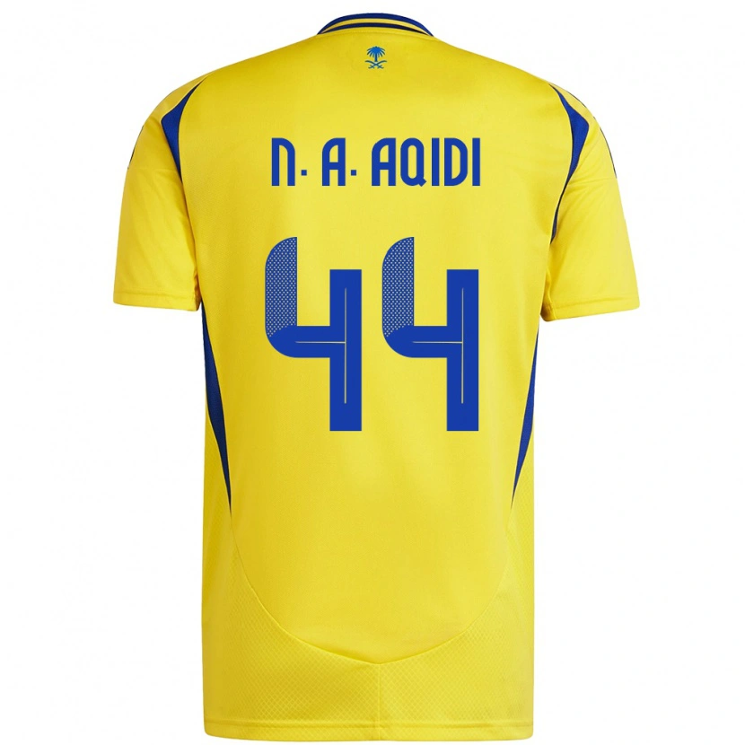 Danxen Dětské Nawaf Al-Aqidi #44 Žlutá Modrá Domů Hráčské Dresy 2024/25 Dres