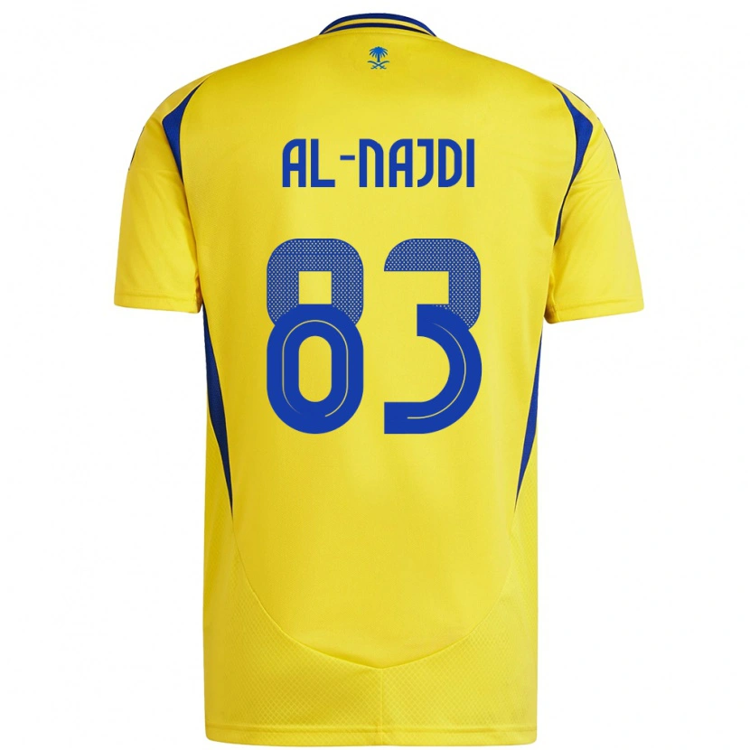 Danxen Dětské Salem Al-Najdi #83 Žlutá Modrá Domů Hráčské Dresy 2024/25 Dres