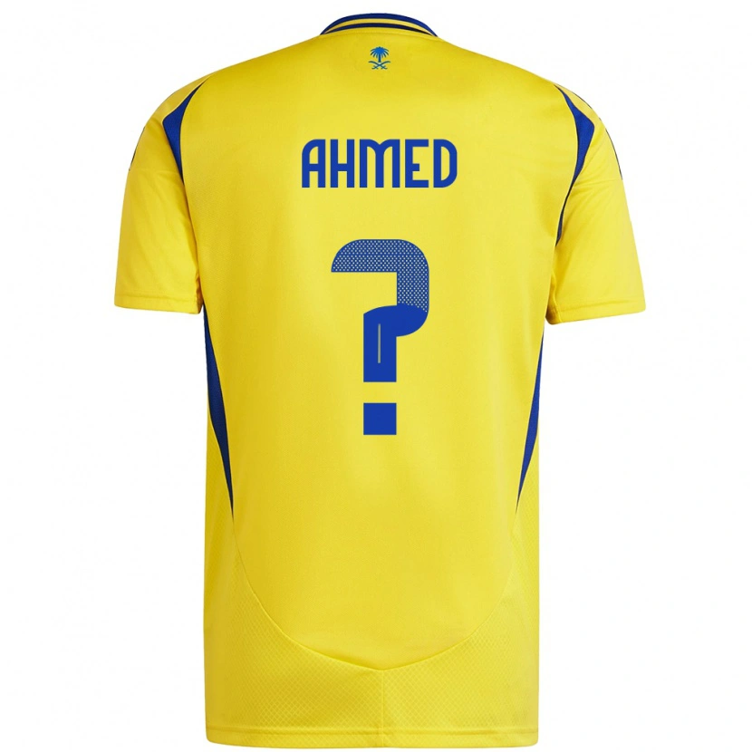 Danxen Dětské Al Anood Ahmed #0 Žlutá Modrá Domů Hráčské Dresy 2024/25 Dres