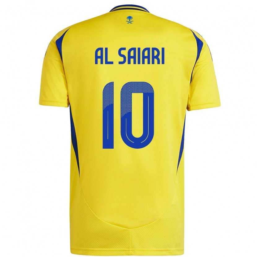 Danxen Dětské Mubarkh Al-Saiari #10 Žlutá Modrá Domů Hráčské Dresy 2024/25 Dres