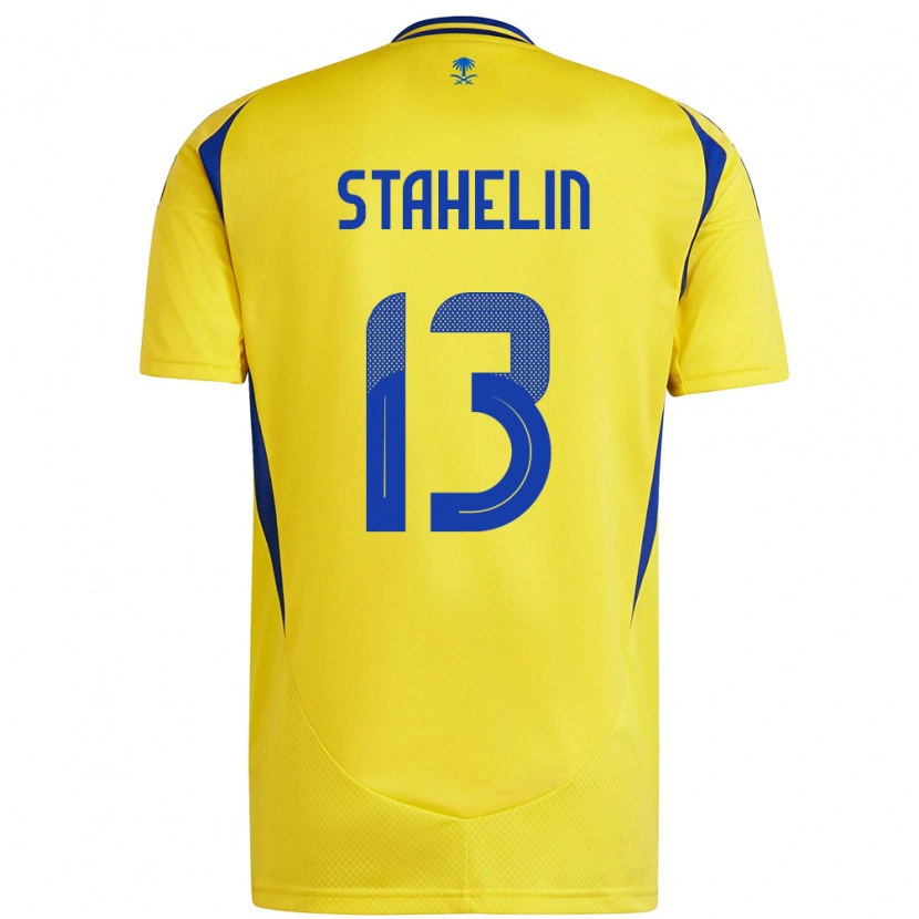 Danxen Dětské Izabela Stahelin #13 Žlutá Modrá Domů Hráčské Dresy 2024/25 Dres