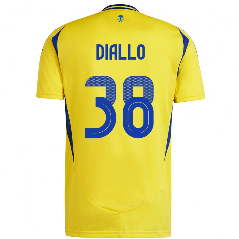 Danxen Dětské Aminata Diallo #38 Žlutá Modrá Domů Hráčské Dresy 2024/25 Dres