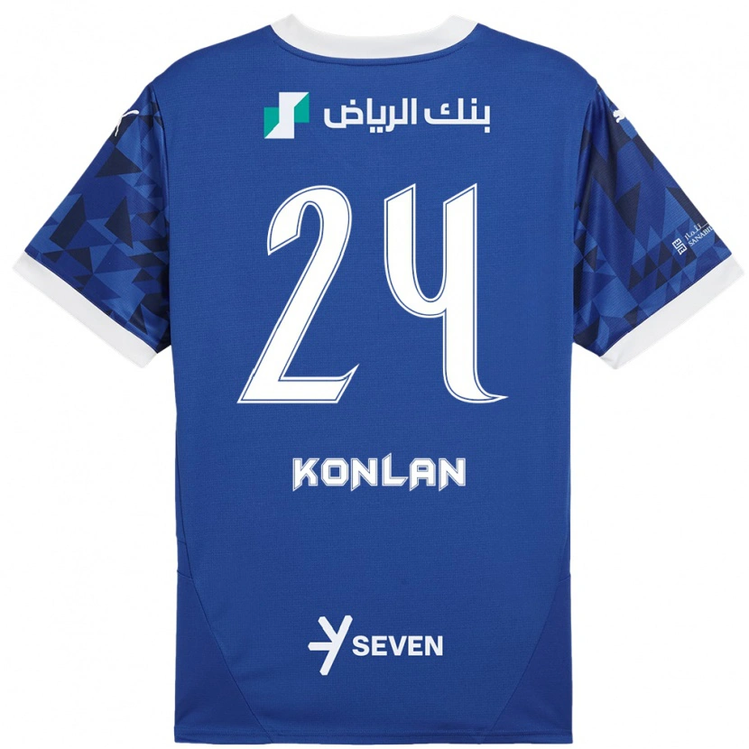 Danxen Dětské Cynthia Konlan #24 Tmavě Modrá Bílá Domů Hráčské Dresy 2024/25 Dres