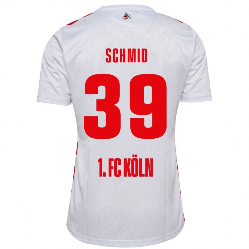 Danxen Dětské Maximilian Schmid #39 Bílá Červená Domů Hráčské Dresy 2024/25 Dres