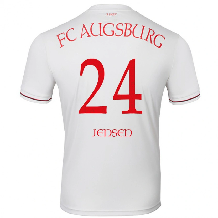 Danxen Dětské Fredrik Jensen #24 Bílý Domů Hráčské Dresy 2024/25 Dres