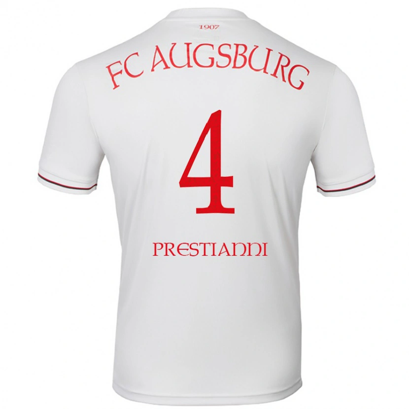 Danxen Dětské Luis Prestianni #4 Bílý Domů Hráčské Dresy 2024/25 Dres