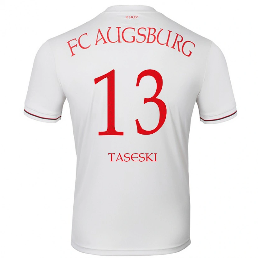 Danxen Dětské Kristijan Taseski #13 Bílý Domů Hráčské Dresy 2024/25 Dres