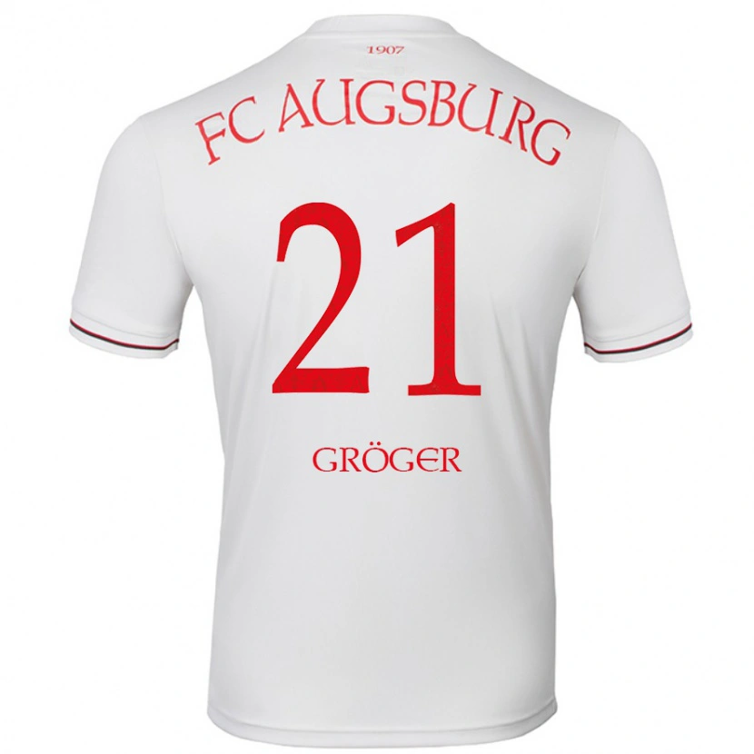 Danxen Dětské Elias Gröger #21 Bílý Domů Hráčské Dresy 2024/25 Dres
