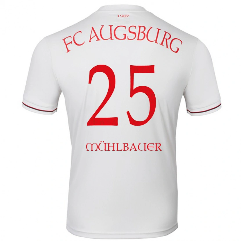 Danxen Dětské Simon Mühlbauer #25 Bílý Domů Hráčské Dresy 2024/25 Dres