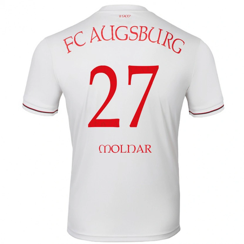 Danxen Dětské Lars Molnar #27 Bílý Domů Hráčské Dresy 2024/25 Dres