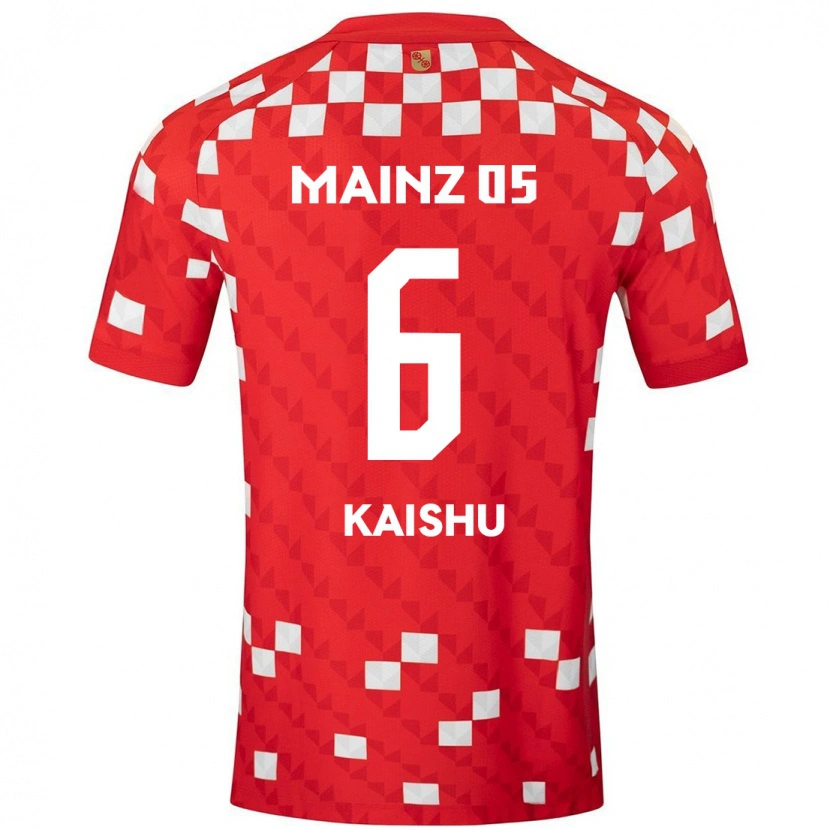 Danxen Dětské Kaishu Sano #6 Bílá Červená Domů Hráčské Dresy 2024/25 Dres