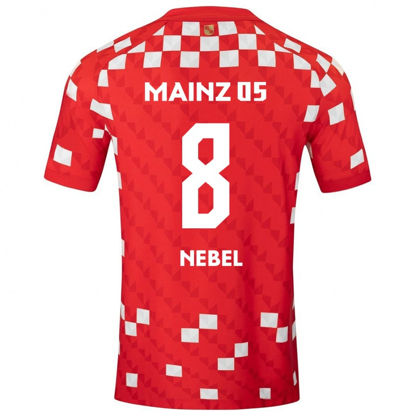 Danxen Dětské Paul Nebel #8 Bílá Červená Domů Hráčské Dresy 2024/25 Dres